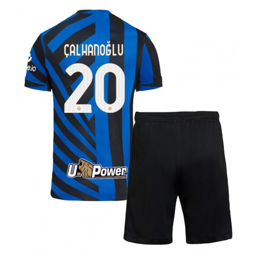 Fotbalové Dres Inter Milan Hakan Calhanoglu #20 Dětské Domácí 2024-25 Krátký Rukáv (+ trenýrky)